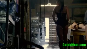 gina carano sexy ass in fishnet stockings