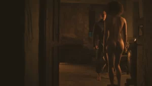 nathalie emmanuel standing nude displaying bare ass cheeks