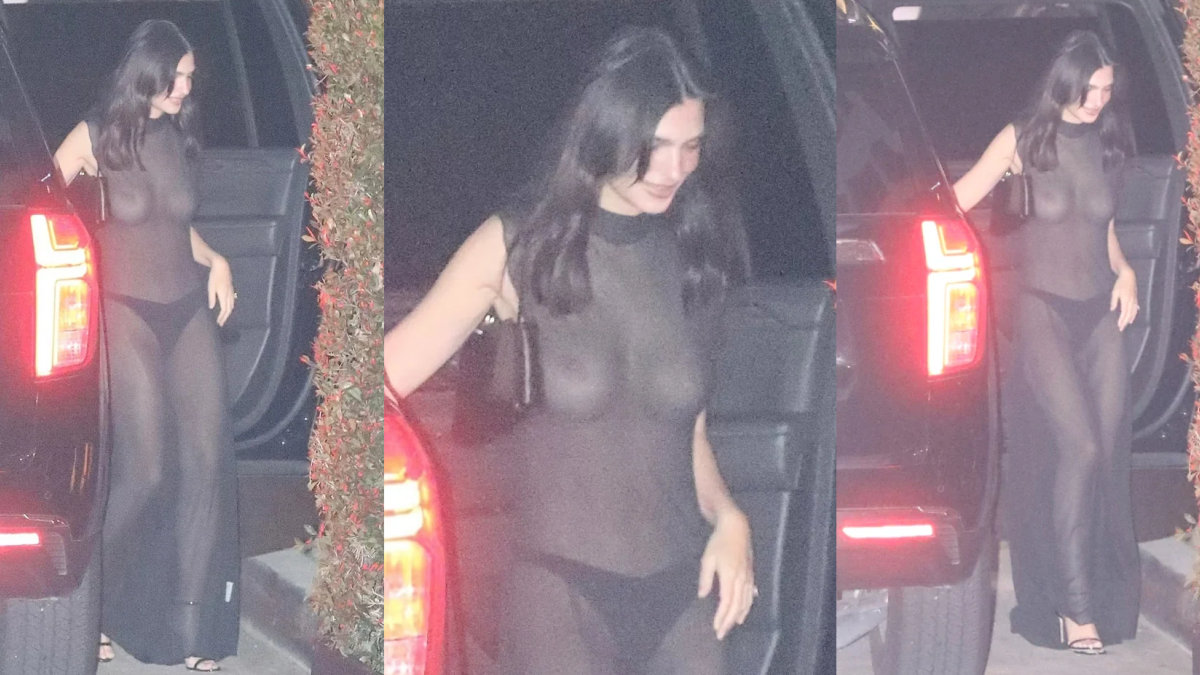 emily ratajkowski braless in sheer dress for oscars party