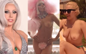 Lady GaGa nude showing off her celebrity boobs and naked body