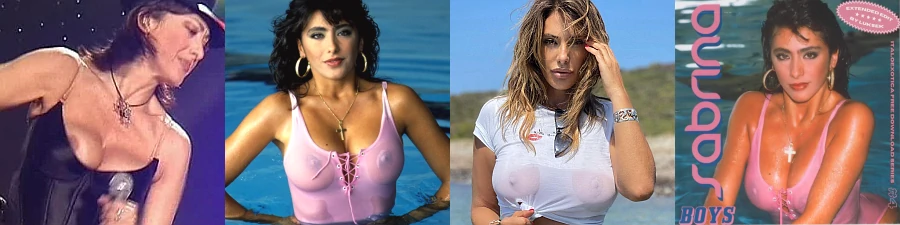 sabrina boobs and nipple slips collage