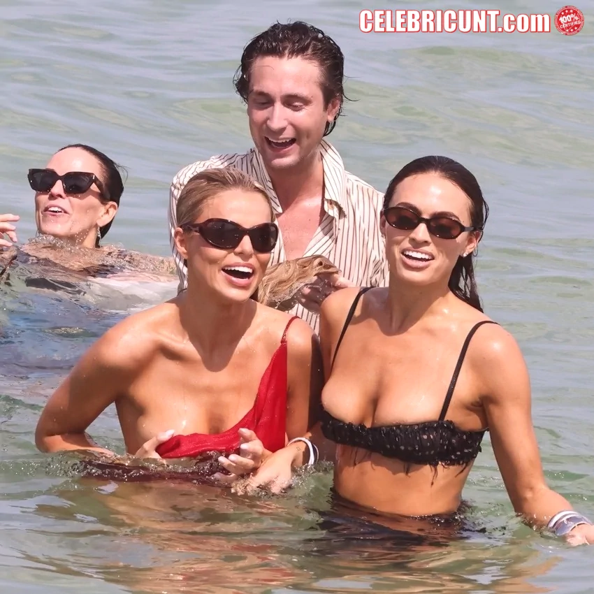 brooks nader has wardrobe malfunction with tit slips