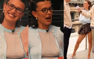 Millie Bobby Brown Braless Nipples Video Interview Millie Bobby Brown Braless Nipples During Video Interview