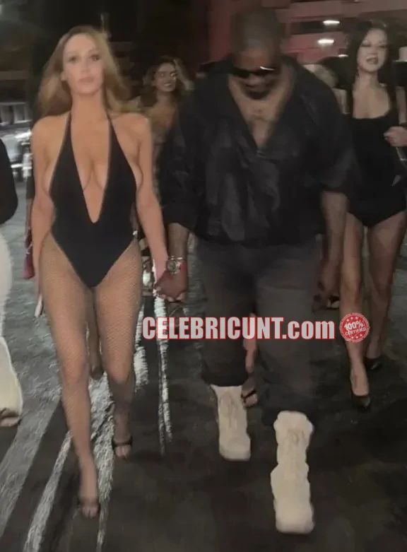 bianca censori boobs in revealing outfit ibiza 2026