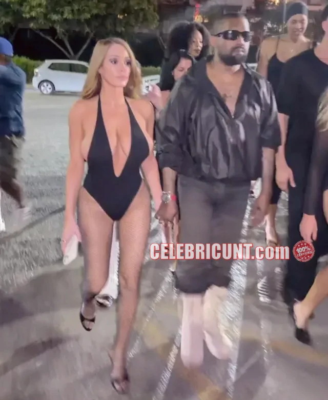 bianca censori sideboob and cleavage in public july 2026