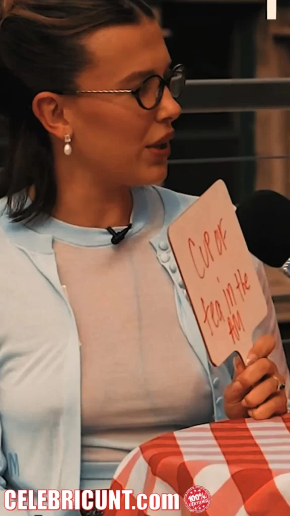 millie bobby brown braless visible tits and nipples